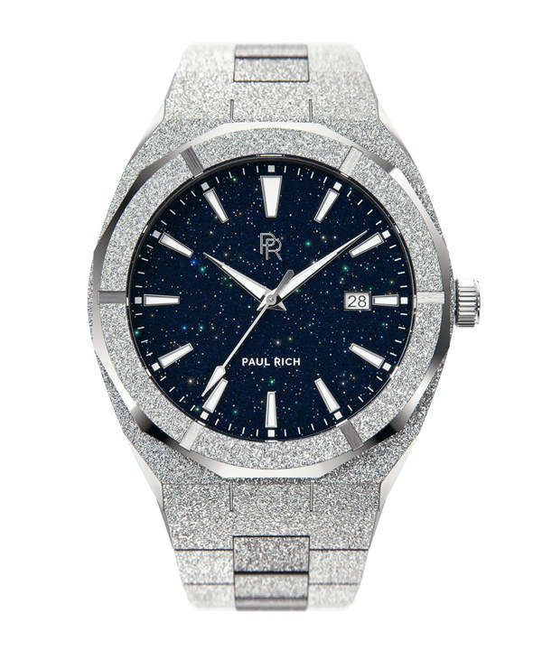 Paul Rich Mens Luxury Watch Silver Blue